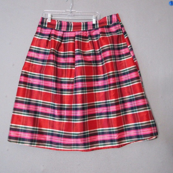 Crown & Ivy Plus 14W Plaid NWT Holiday Pleated‎ Midi Skirt - Picture 1 of 14
